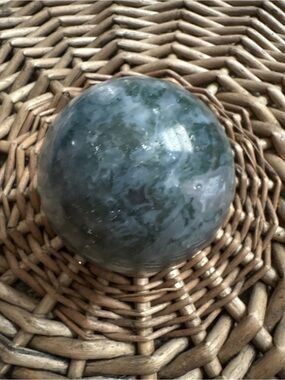 Moss Green Stone Sphere